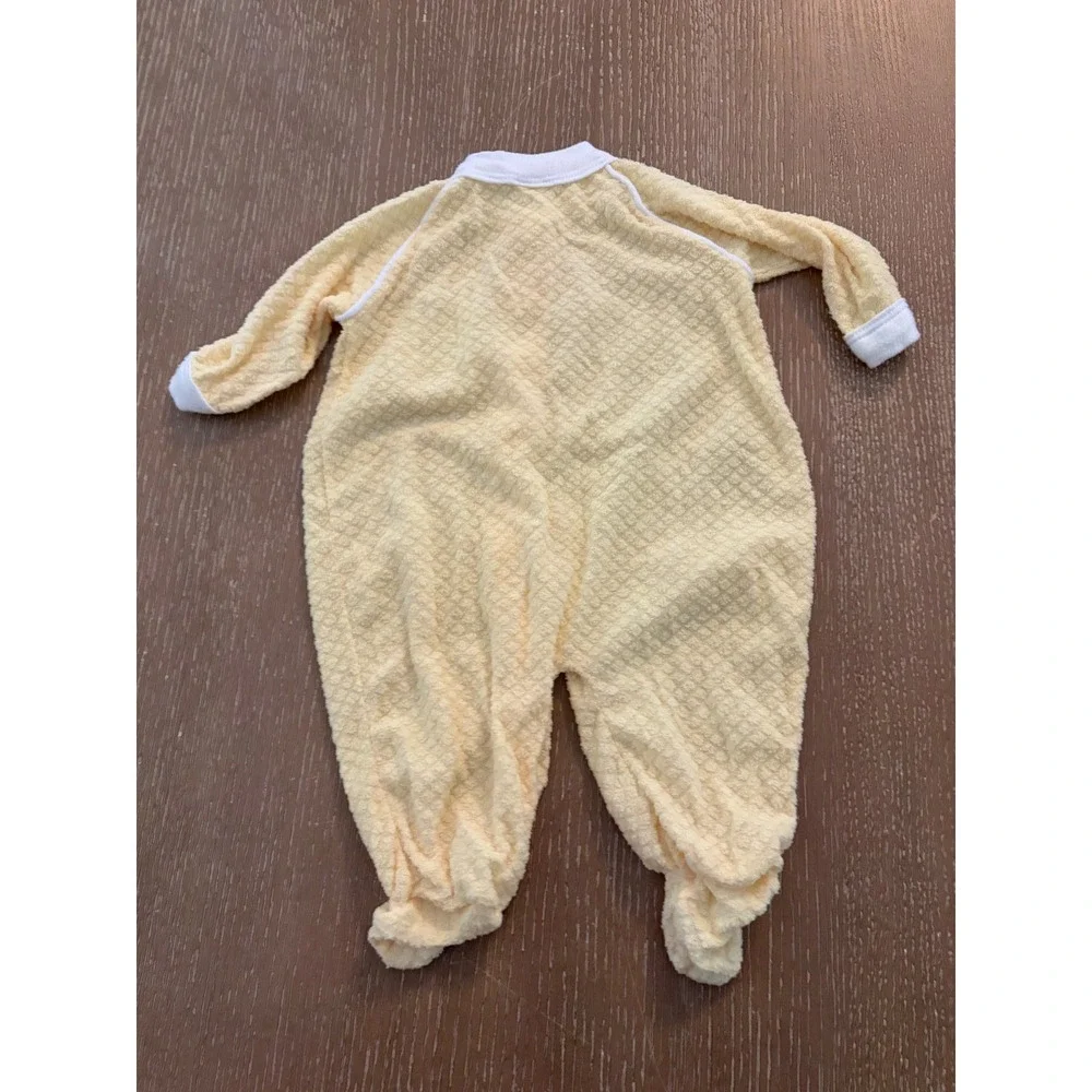 Vintage Baby Sleeper Lot Nursery Rhyme Pastel Footed Pajamas 3 Piece 3-6mos